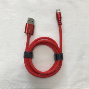 Hurtigopladning Aluminiumshus Rund TPE USB-kabel til mikro USB, Type C, iPhone lynopladning og synkronisering