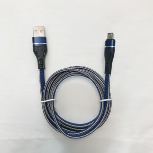Flettet hurtigopladning fladt aluminiumshus Flexbøjning Tanglefrit USB-datakabel til mikro USB, Type C, iPhone lynopladning og synk