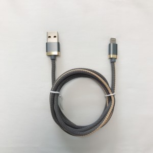Flettet 3.0A hurtigopladning Rundt aluminiumshus USB-datakabel til mikro USB, Type C, iPhone lynopladning og synkronisering