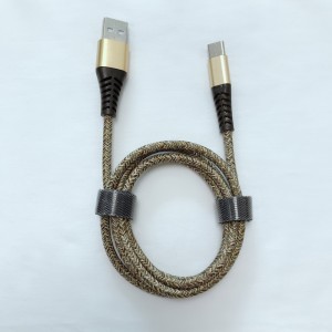 God pris Ny Flettet Flex-bøjning Hurtigopladning Rundt aluminiumshus USB-datakabel til mikro USB, Type C, iPhone lynafladning og synk